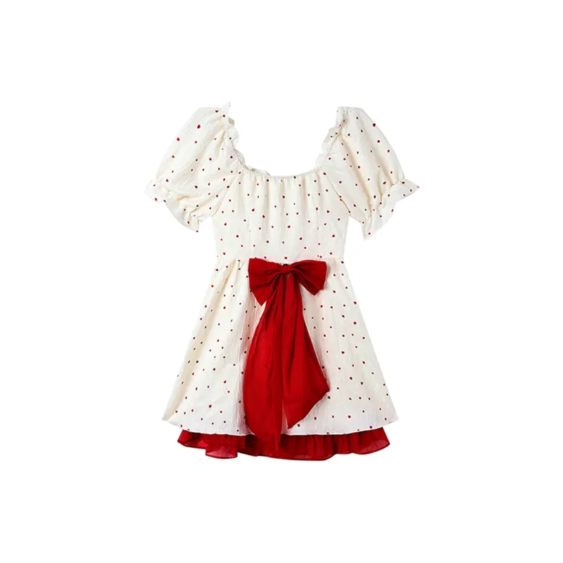 MKBY Short Sleeved Dress Women's White-1