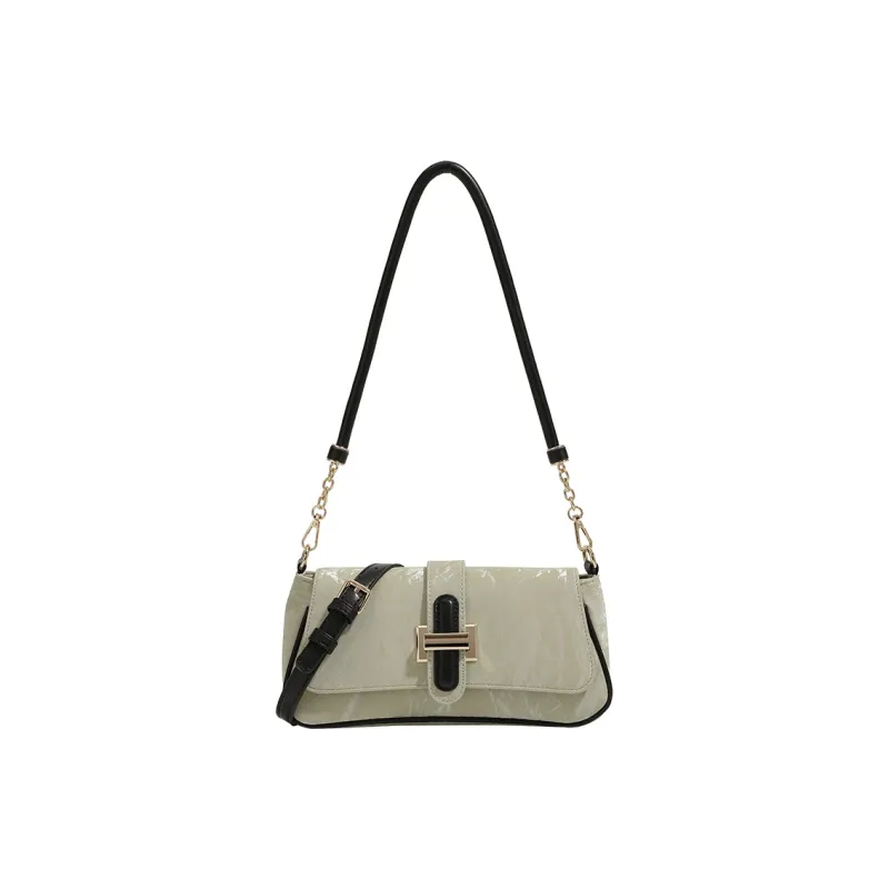 H YXIANG PU Crossbody Bag, Shoulder Bag Women's Khaki/Mung Bean-1