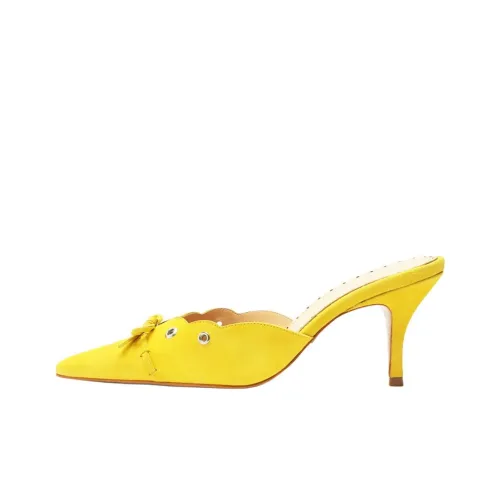 Schutz Closed Toe Slippers 8.2cm Women's Yellow