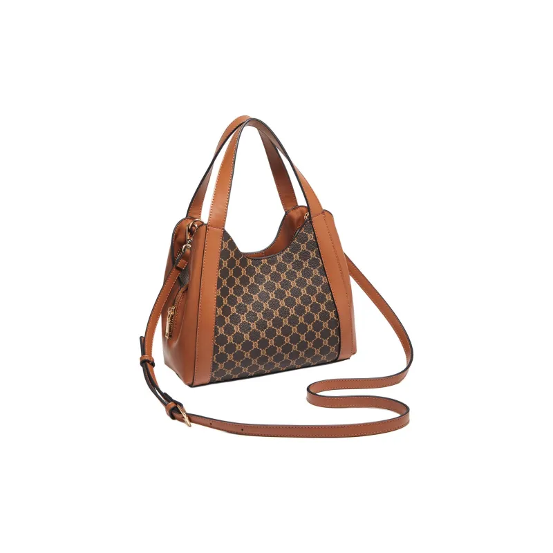 Marino Orlandi Synthetic Leather Bucket Bag Shoulder Bag, Crossbody Bag, Handbag Women's Khaki/Coffee-15