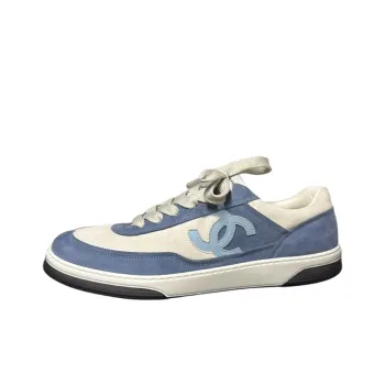 CHANEL Low Top Skateboard Shoes Men's Blue