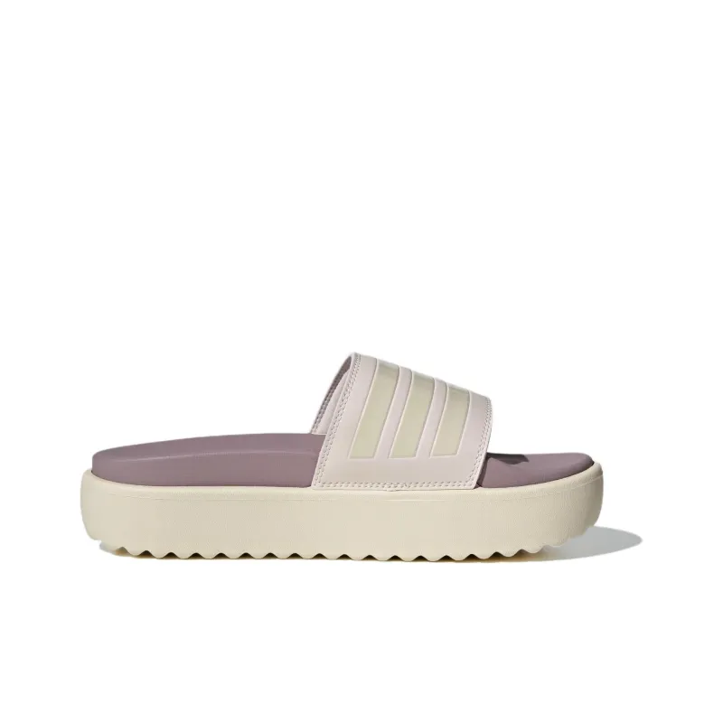 Adidas Adilette Platform Slides Putty Mauve Wonder White Preloved Fig Women's-1