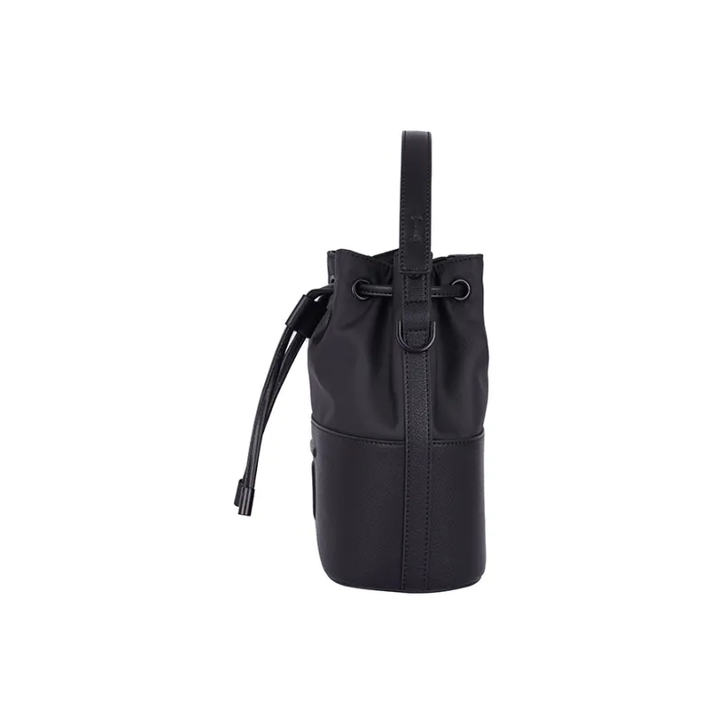 EUROPEAN TOUR Artificial Leather Bucket Bag, Shoulder Bag, Crossbody Bag, Handbag Regular Women's Black/White Black-2