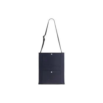 HERMES Evercolor Calfskin Tote Bag Shopping Bag Handbag Men's Night Blue Midnight Blue