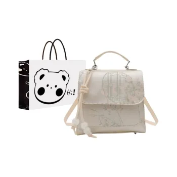 NX DOUGHNUT Special Material Shoulder Bag Handbag Backpack Regular Unisex Black Ecru/Pink/Green