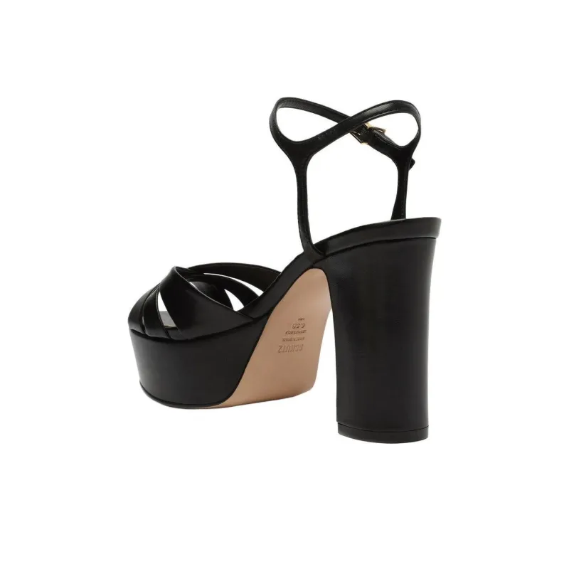 Schutz Keefa Strap Sandals 10.5cm Women's Black-3