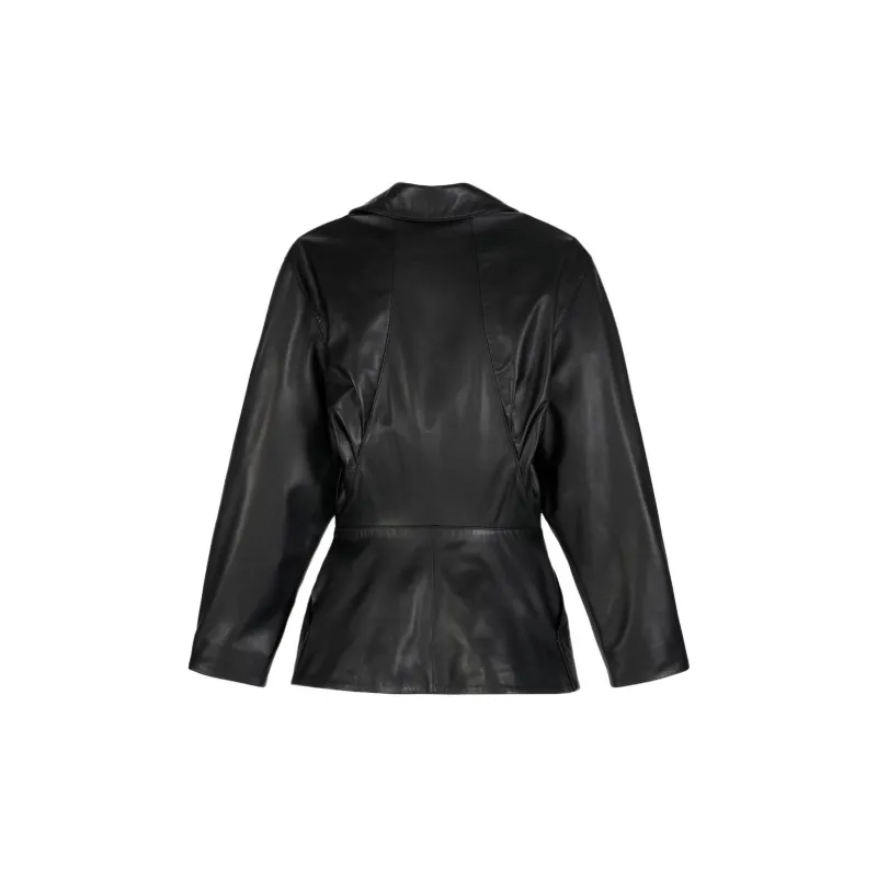 ZARA Leather Jacket Women's Black-1