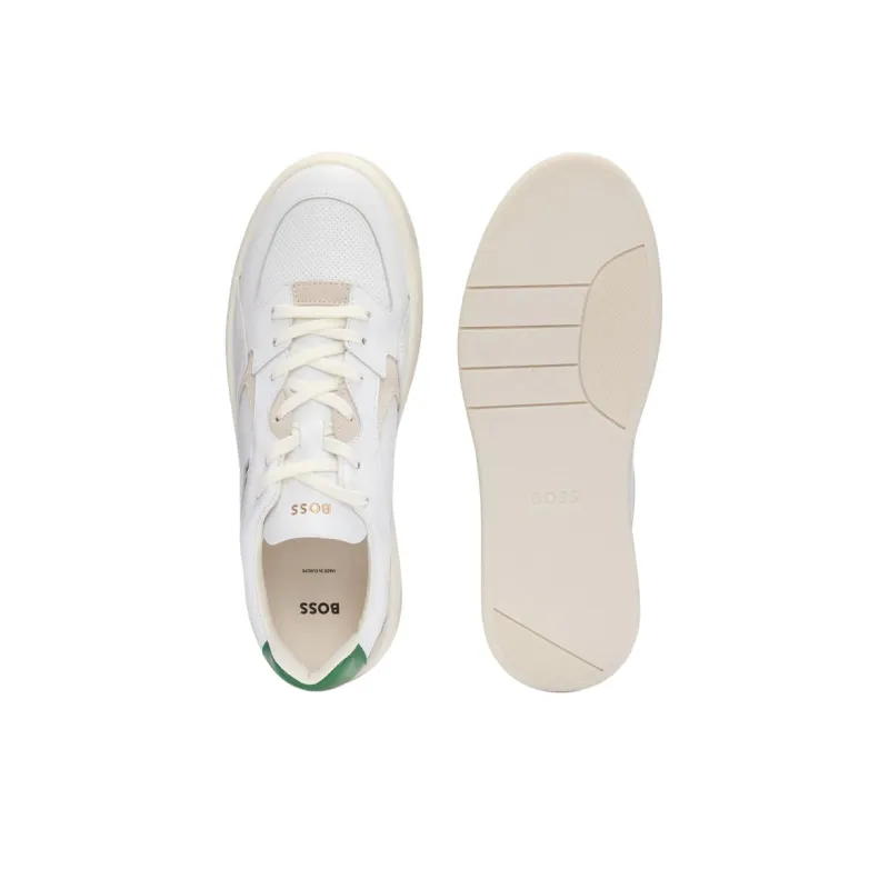 HUGO BOSS Low Top Skateboard Shoes Men's White-4