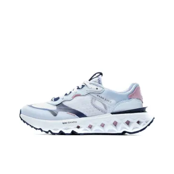 COLE HAAN Cushioned Slip-Resistant Abrasion-Resistant Breathable Low-Top Chunky Sneakers Women's Light Blue/Navy Blue