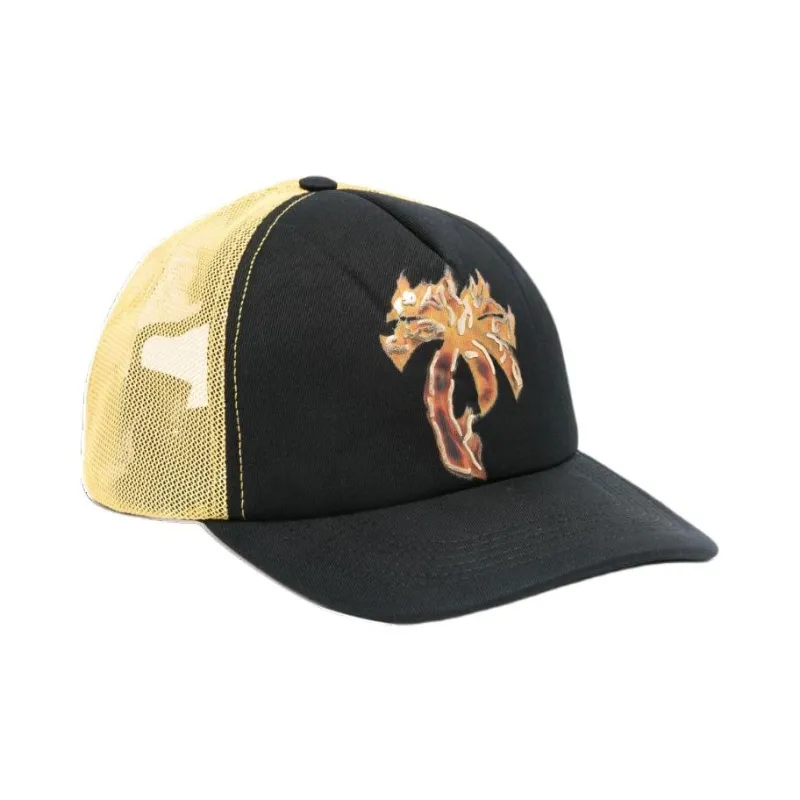 PALM ANGELS Burning Palm print Mesh Cap-1