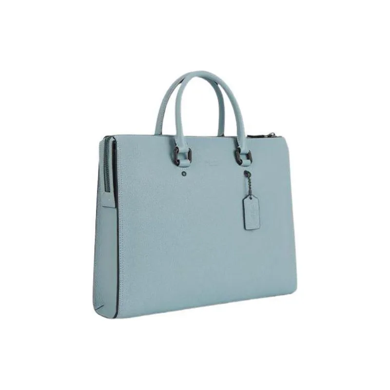 COACH Gotham Cow Leather Laptop Bag Handbag Shoulder Bag Crossbody Bag Briefcase Large Size Unisex Haze Blue-1