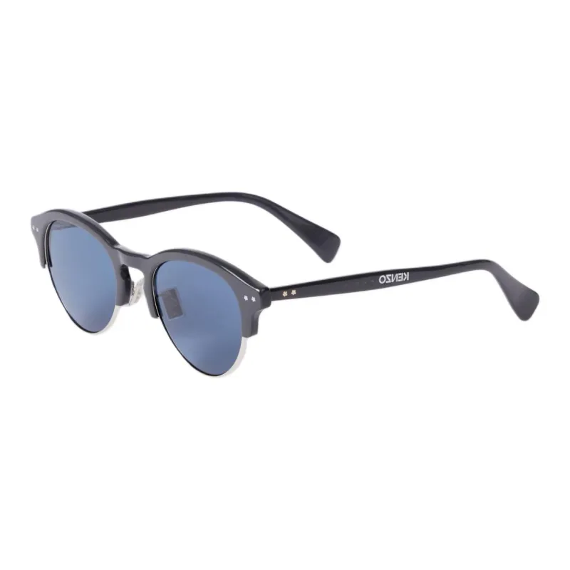 KENZO Acetate Metal Oval Sunglasses Unisex Black-0