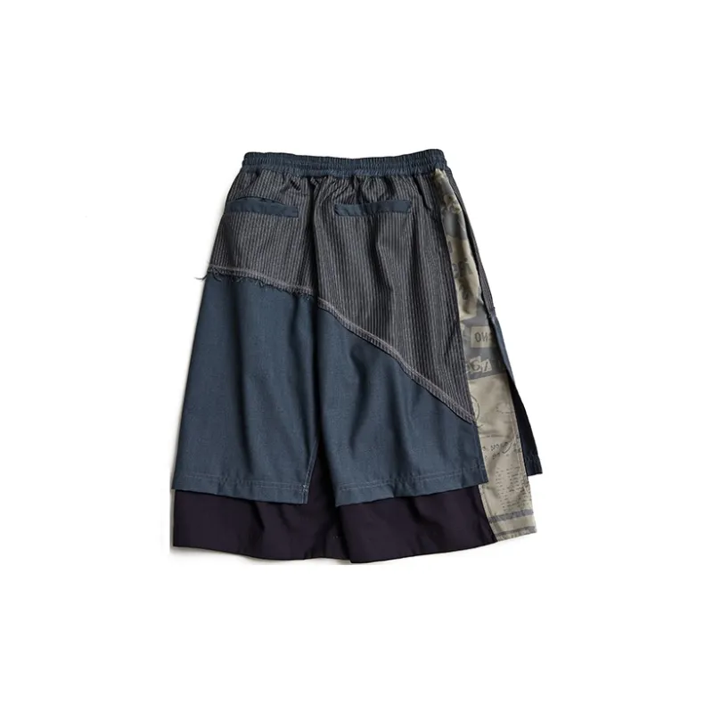A SQUARE ROOT Casual Shorts Unisex Gray Blue-1