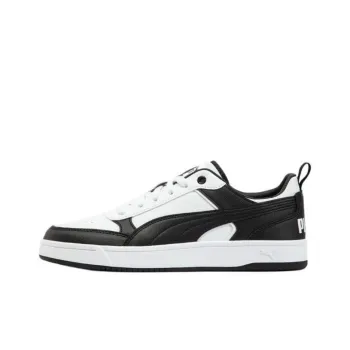 PUMA DRIBBLE Anti Slip And Wear Resistant Breathable Low Top Skateboard Shoes Unisex White Black