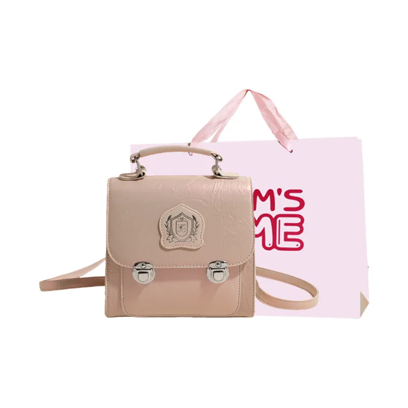 Worm's Home PU Backpack Women's White/Silver/Black/Pink-21