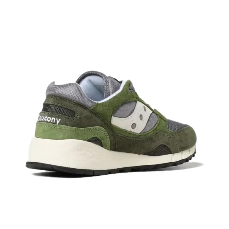 Saucony Shadow 6000 Anti Slip Wear Resistant Low Top Running Shoes Men's Green White-2