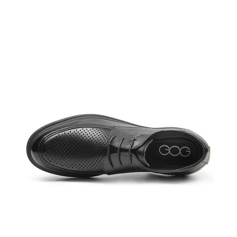 GOG Summer Breathable Dress Shoes Men's Black-2