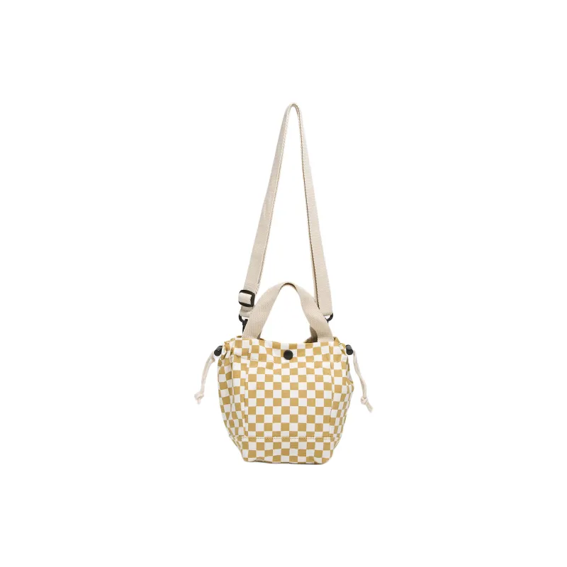 Vans Cotton Tote Bag, Shopping Bag, Shoulder Bag, Crossbody Bag, Handbag Mini Women's Yellow & White-3