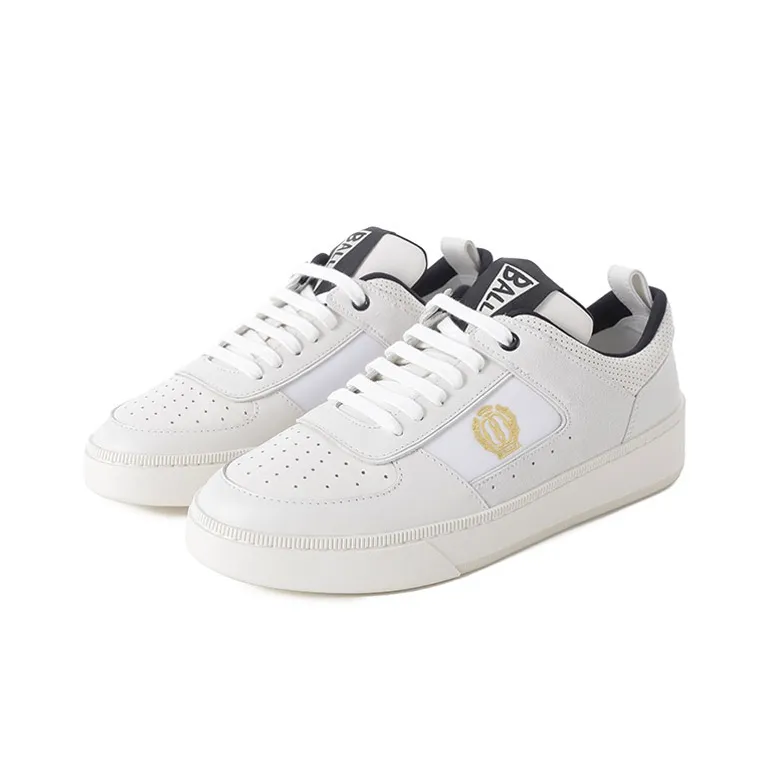 BALLY Low Top Skateboard Shoes Men's White-2