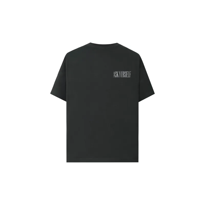 Askyurself T Shirt Unisex Washed Black-1