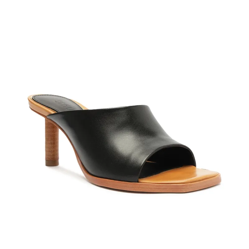 Schutz Slide Slippers 7.5cm Women's Black-2