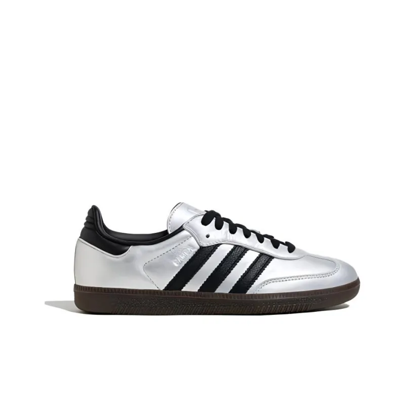 Adidas Samba Og Silver Metallic Black Gum Women's-1