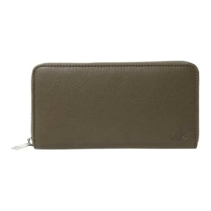 DIESEL Cow Leather Wallet Men's Green And Orange-0