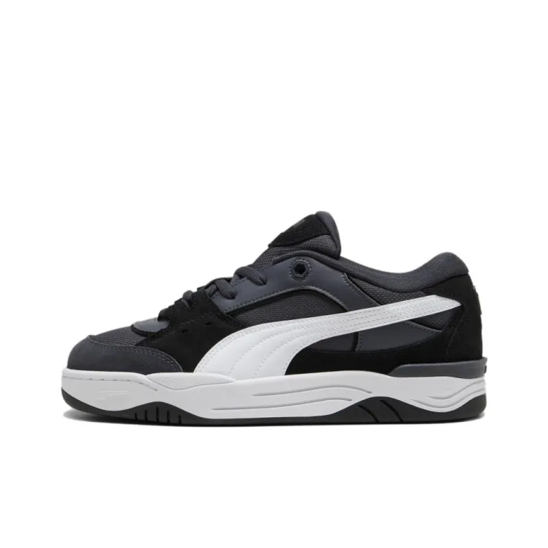 PUMA 180 Corduroy Coverage Slip Resistant And Abrasion Resistant Low Top Skateboard Shoes Unisex Gray White-0