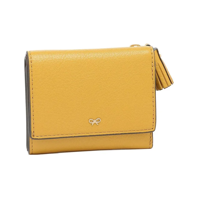 Anya Hindmarch Leather Wallet Women's Yellow And Brown-1