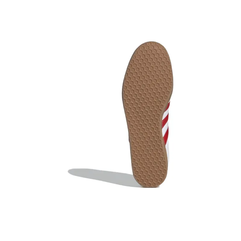 Adidas Gazelle Leather 'White Red Gum'-5