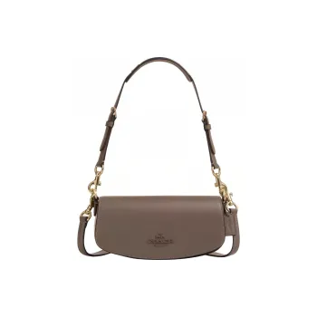 COACH Leather Shoulder Bag Crossbody Bag Handbag Small Size Women's Tan
