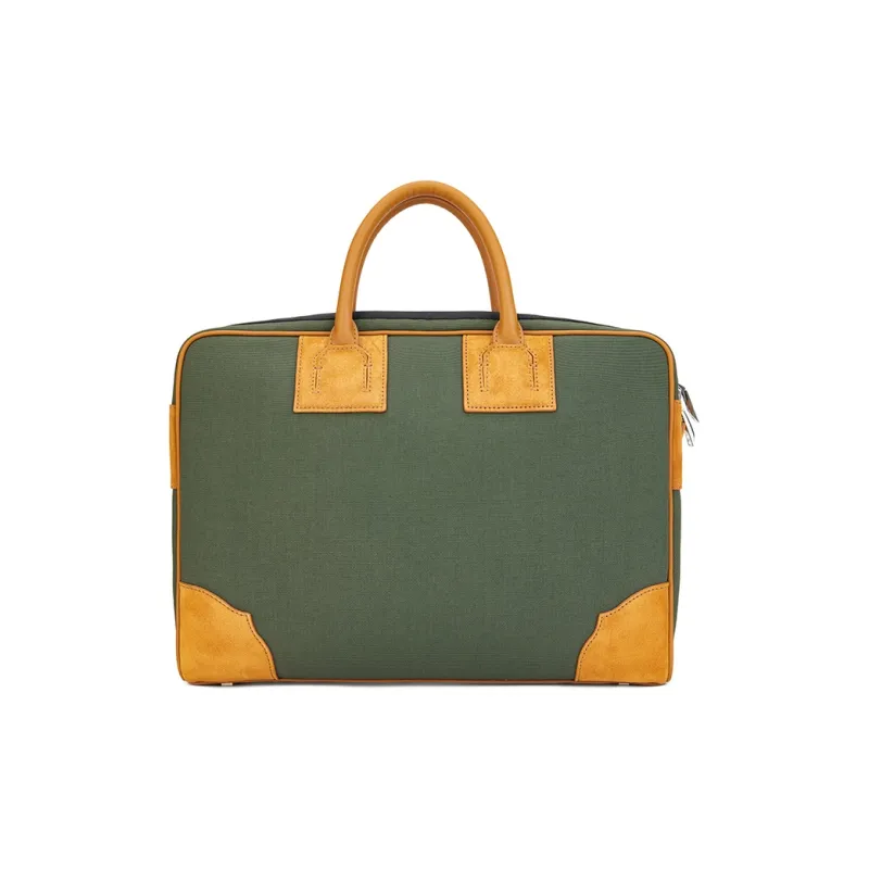 BALLY Polyester Shoulder Bag Crossbody Bag Handbag Women's Green & Brown-3