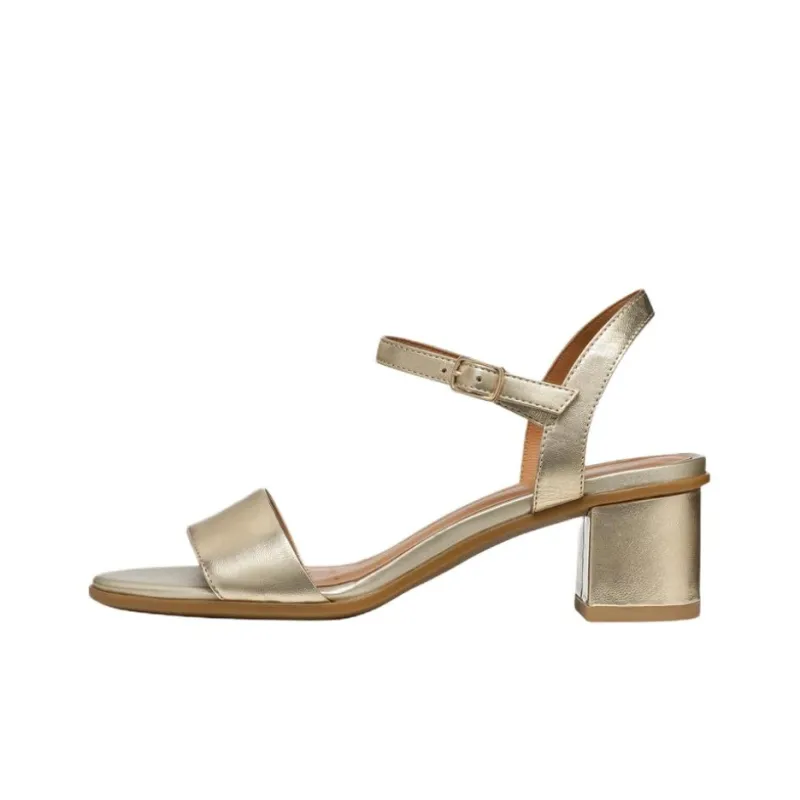 GEOX Aurely 50 One Strap Sandals 5.5cm Women's Gold-0