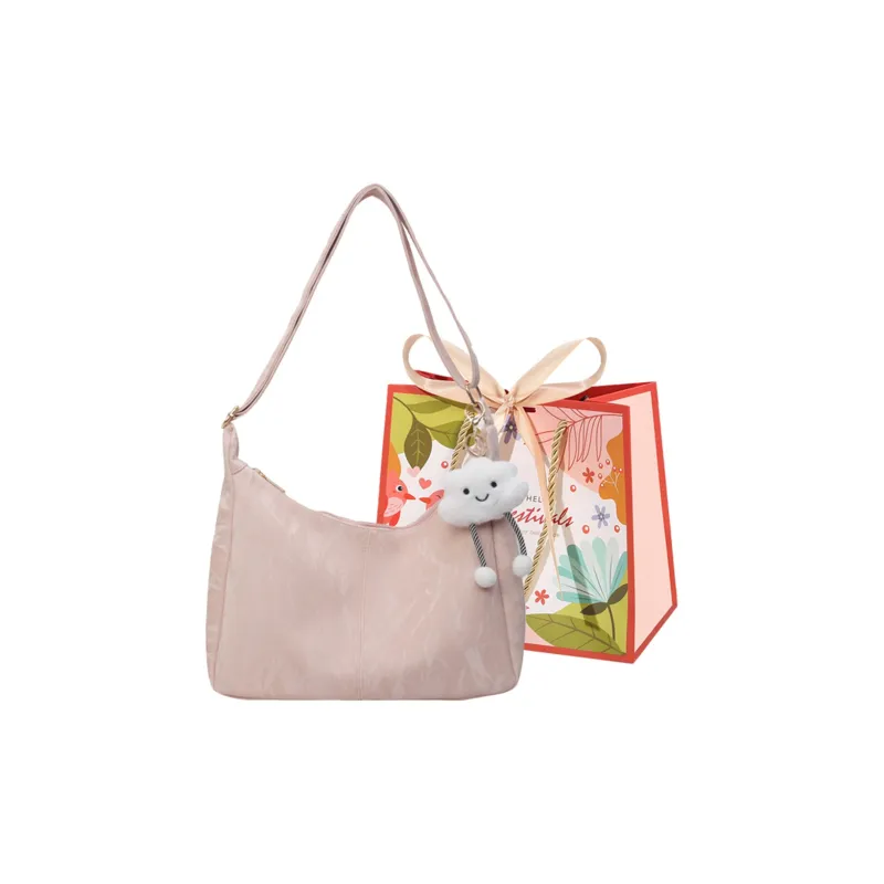 Cwatcun PU Bucket Bag, Shoulder Bag, Crossbody Bag Women's Black/Ecru/Silver/Pink-18