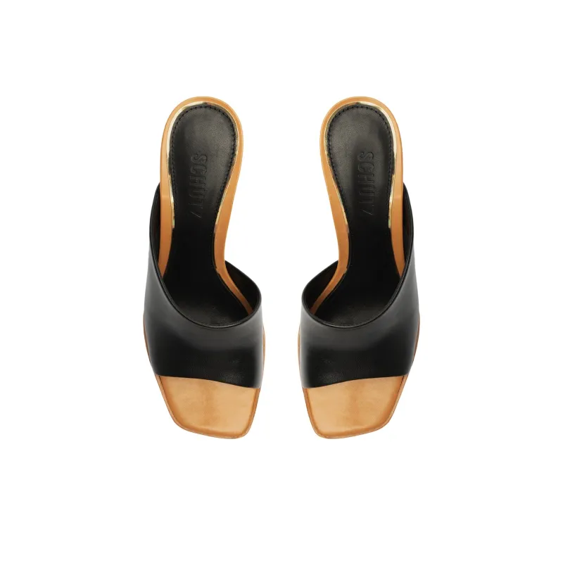 Schutz Slide Slippers 7.5cm Women's Black-3