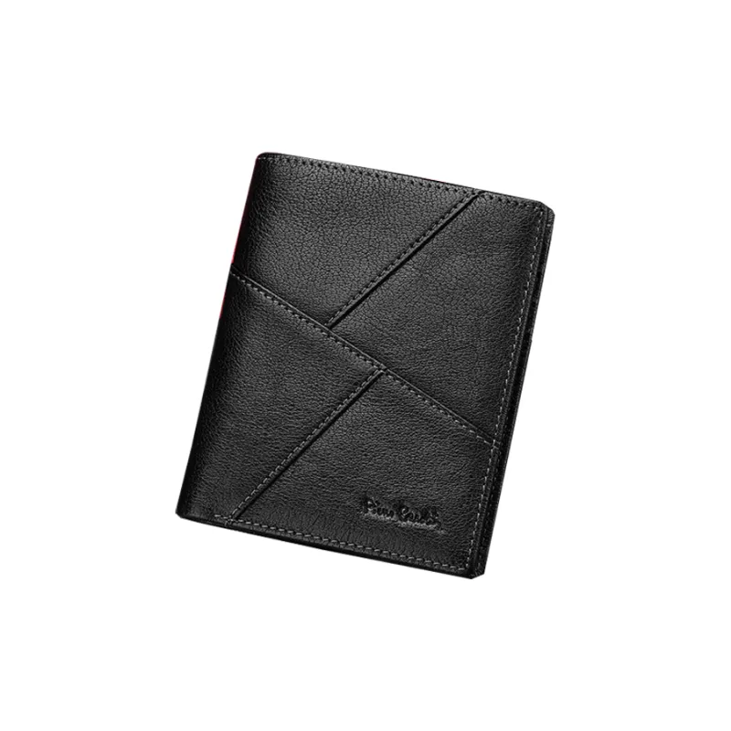 PIERRE CARDIN Top Grain Cow Leather Long Wallet Men's Black-2