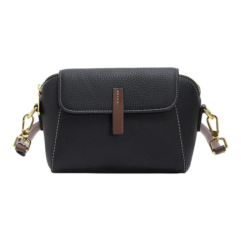 Marino Orlandi Top Grain Cow Leather Lightweight Shoulder Bag Crossbody Bag Regular Women's Gray/Black-5
