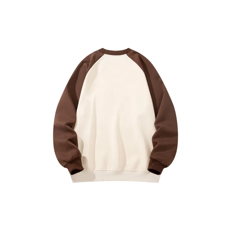 BOBBY ABLEY Patchwork Color Blocking Loose Fit Casual Heavyweight Crew Neck Pullover Sweatshirt Unisex-8