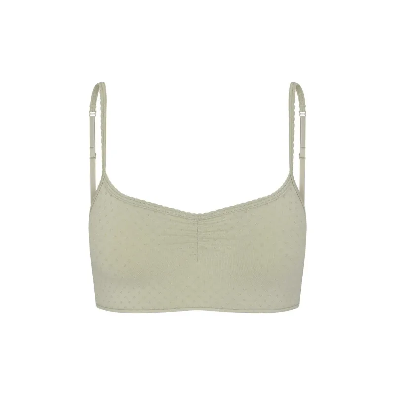 SKIMS MICRO POINTELLE SCOOP BRALETTE Bra Women's TALC/Talc-0
