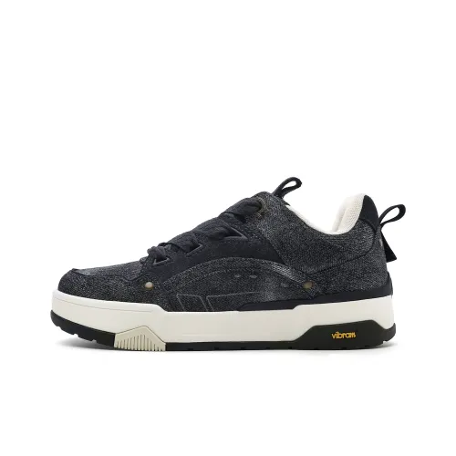 Dickies Slip-Resistant Coverage Low-Top Skateboard Shoes Men's Mist Black
