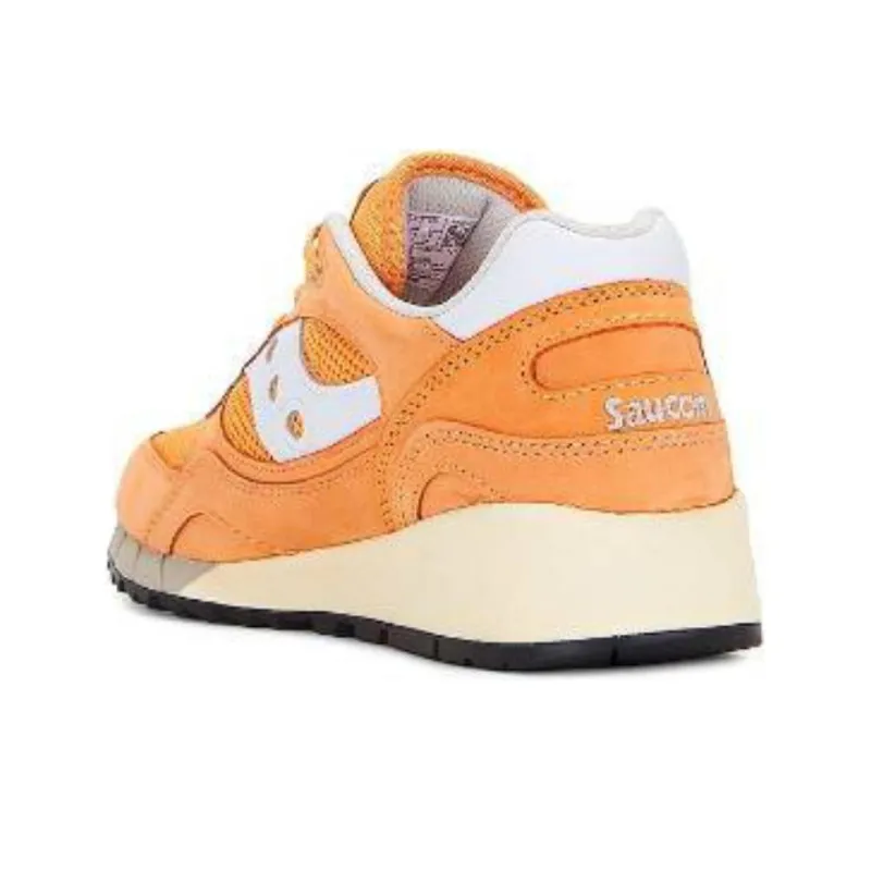Saucony Shadow 6000 Anti Slip Wear Resistant Low Top Casual Running Shoes Men's Orange White-2