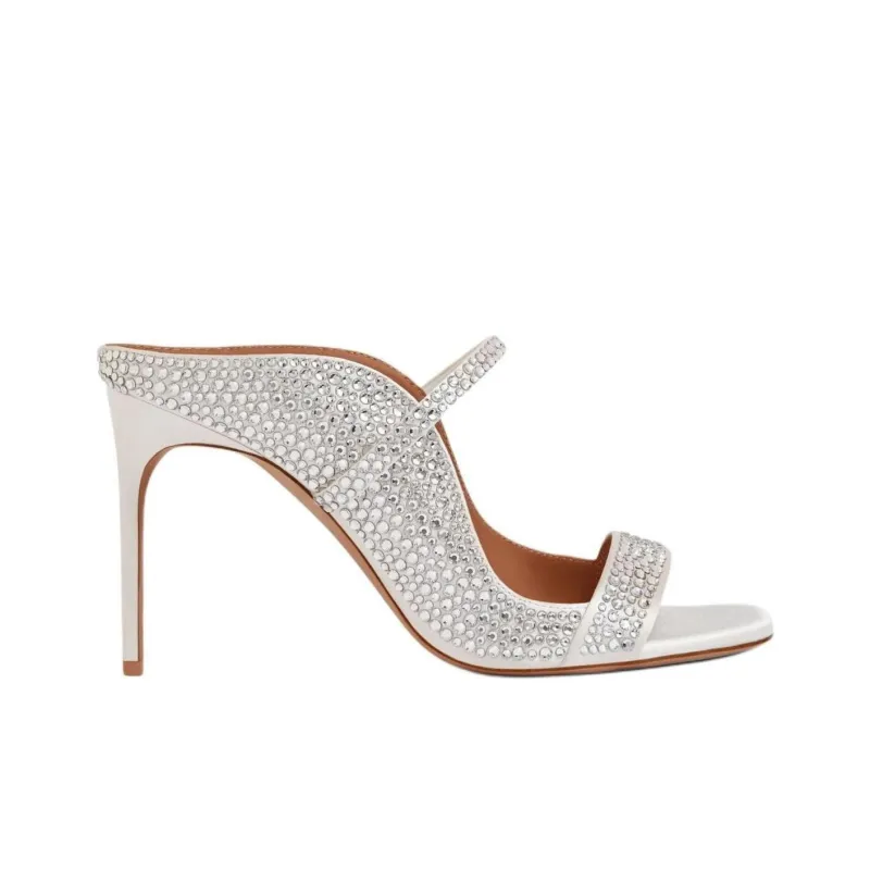 Malone Souliers Carlotta 90mm Satin Mules-1