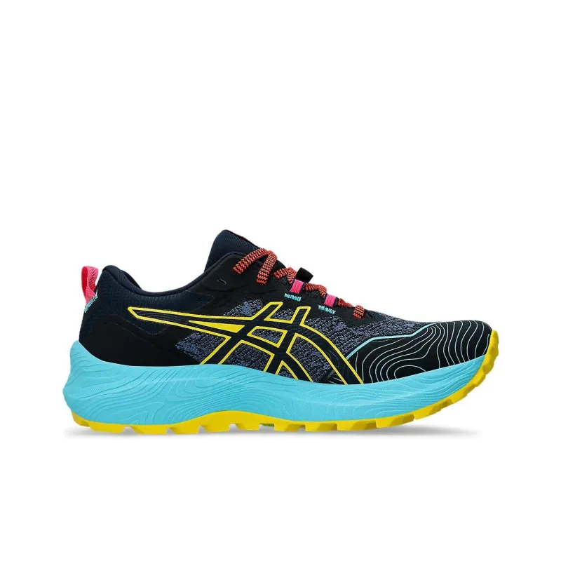 Asics Gel Trabuco 11 Abrasion Resistant Breathable Low Top Trail Running Shoes Women's Black Yellow-1