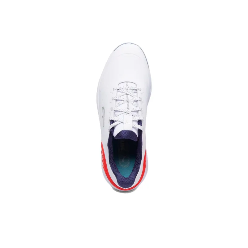 PUMA Alphacat Nitro Anti Slip Wear Resistant Low Top Golf Shoes Men's White Red-3