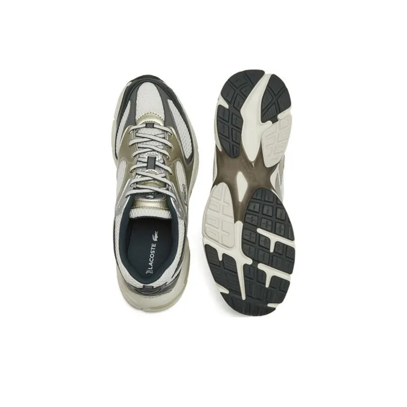 LACOSTE Low Top Casual Shoes Men's Beige Green-4
