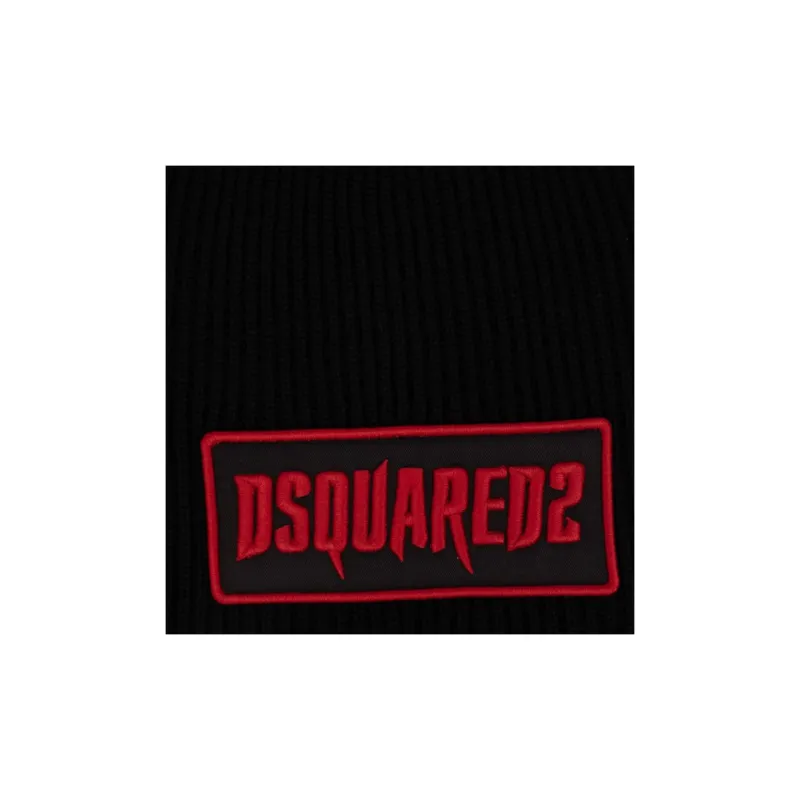DSQUARED 2 Logo Patch Beanie-2