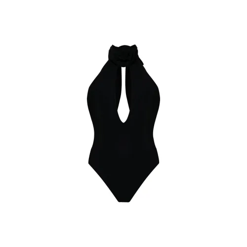 Magda Butrym Floral appliqué Halterneck Swimsuit