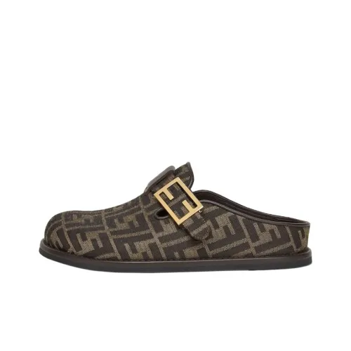 FENDI FF Closed Toe Slippers Women's