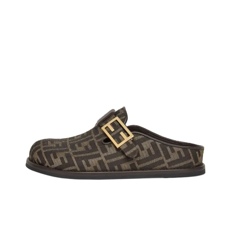 FENDI Feel Ff Jacquard Sabots Women's-0