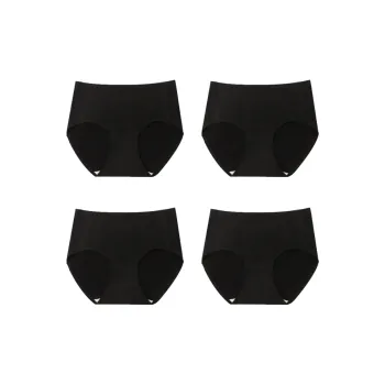 Plastic Viewing Underpants Women's 4 Pack Starry Black